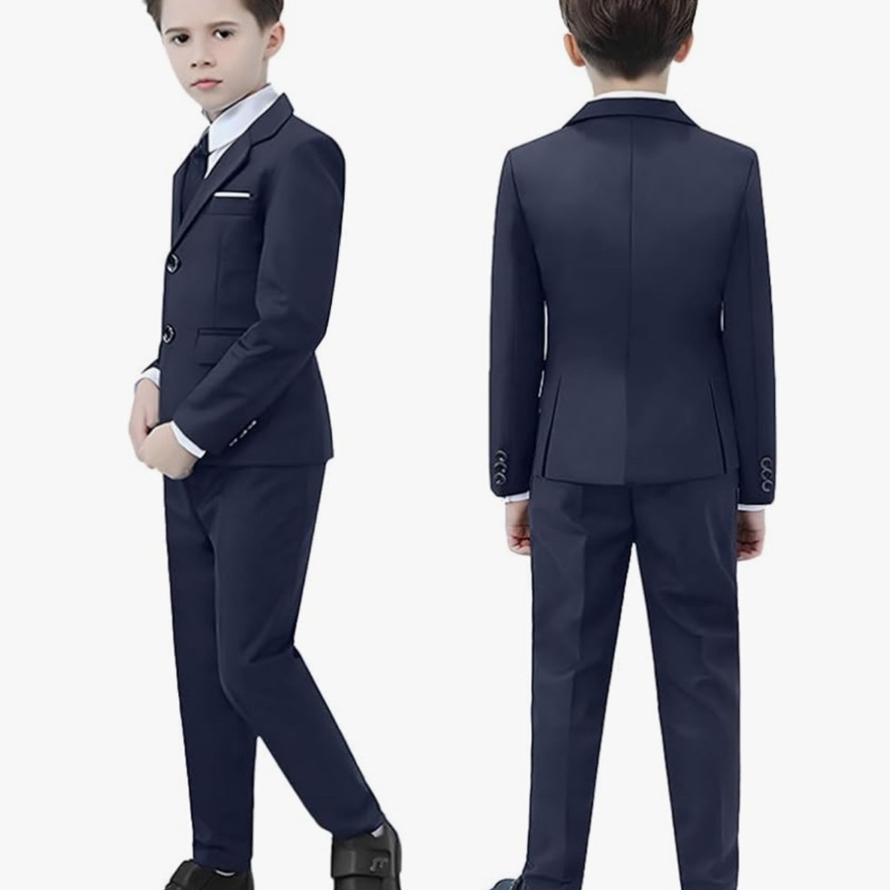Boys Size 10 Navy Blue slim fit skinny leg suit! A steal❣️